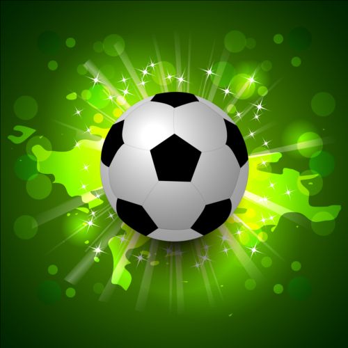 Green styles soccer background vector 04