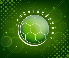Green styles soccer background vector 05