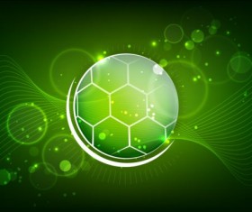 Green styles soccer background vector 06