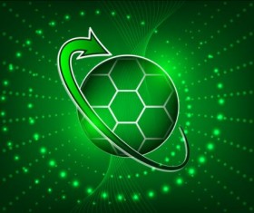 Green styles soccer background vector 07