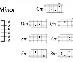 Guitar chord chart vector