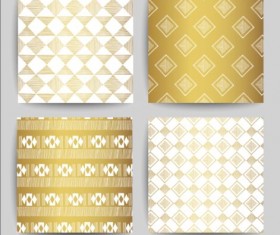 Hand drawn pattern seamless set vector 06