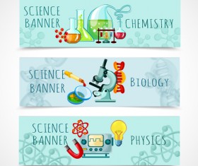 Hand drawn science banner vector