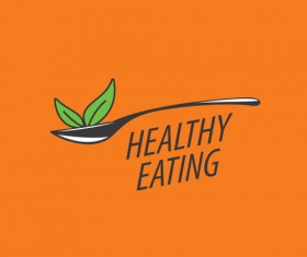 Healthy eating logo design vector set 01