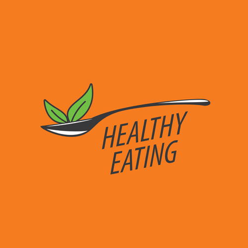 Healthy eating logo design vector set 01