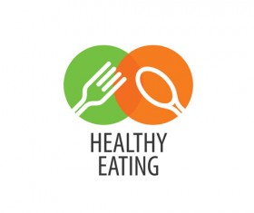 Healthy eating logo design vector set 02