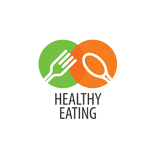 Healthy eating logo design vector set 02