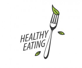 Healthy eating logo design vector set 03