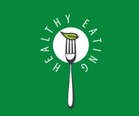 Healthy eating logo design vector set 04