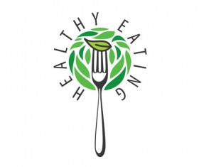 Healthy eating logo design vector set 05