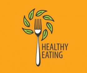 Healthy eating logo design vector set 06