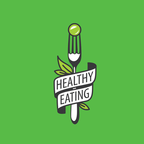Healthy eating logo design vector set 07