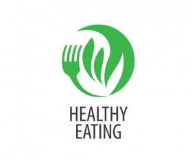 Healthy eating logo design vector set 09