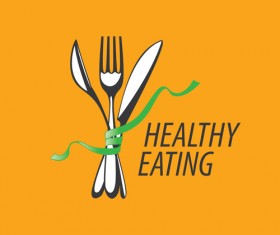 Healthy eating logo design vector set 11