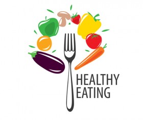 Healthy eating logo design vector set 12