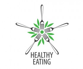 Healthy eating logo design vector set 14
