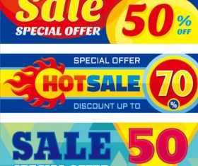 Hot sale discount banner vector 02