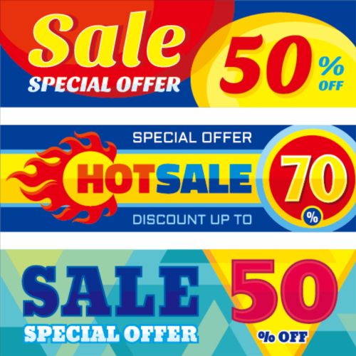 Hot sale discount banner vector 02