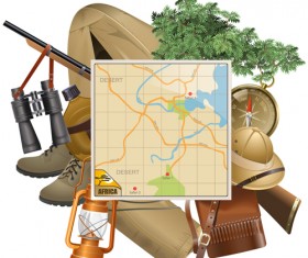 Hunting with map vector