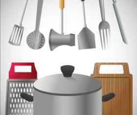 Kitchen tools vector illustration set 05