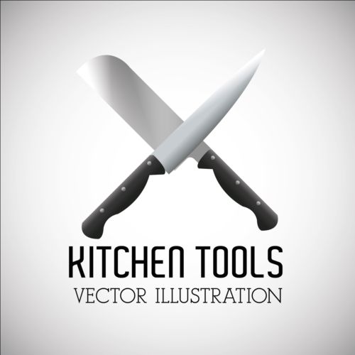 Kitchen tools vector illustration set 09