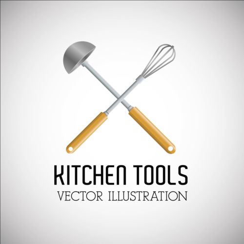 Kitchen tools vector illustration set 10
