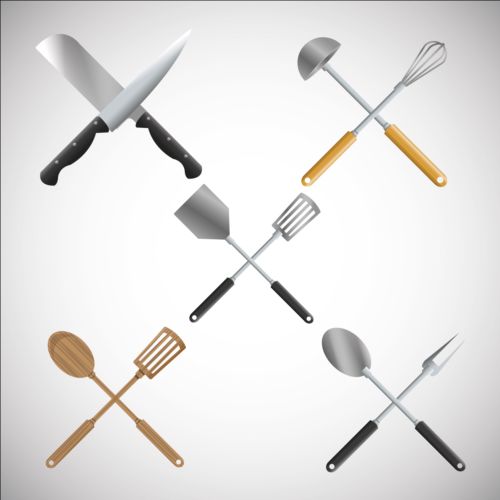 Kitchen tools vector illustration set 11