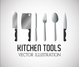 Kitchen tools vector illustration set 12