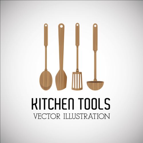 Kitchen tools vector illustration set 13