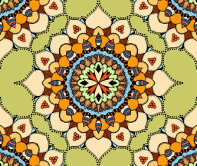 Mandala ornament pattern retro vector 03