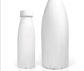 Milk bottle package vectors