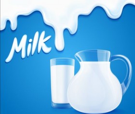 Milk dripping vector backgrounds 04
