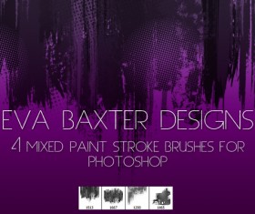 Mixed paint stroke photoshop brushes