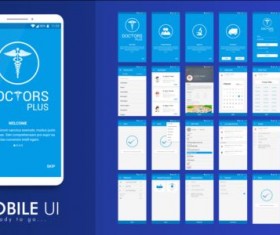Mobile application theme design vector 04