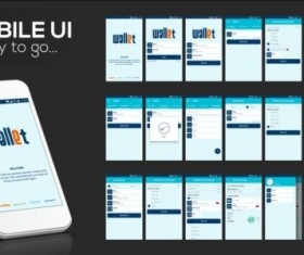 Mobile application theme design vector 05