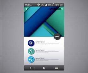 Mobile interface template vector material 01