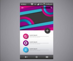 Mobile interface template vector material 02