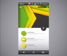 Mobile interface template vector material 03