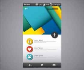 Mobile interface template vector material 04