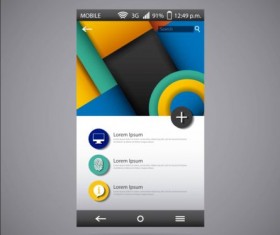 Mobile interface template vector material 05
