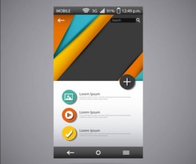 Mobile interface template vector material 06