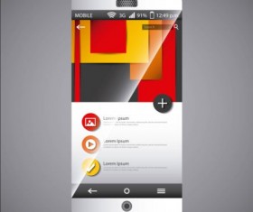Mobile interface template vector material 07