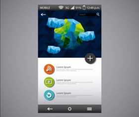 Mobile interface template vector material 08