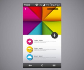 Mobile interface template vector material 09