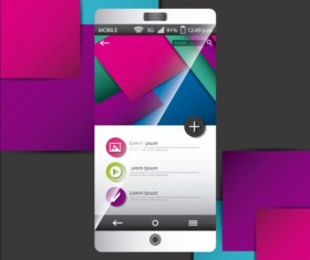 Mobile interface template vector material 10