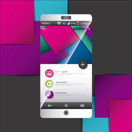 Mobile interface template vector material 10