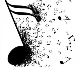 Music notes design elements set vector 01