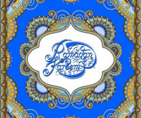 Muslim styles ramadan kareem background vector 01