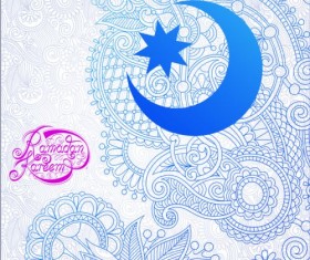 Muslim styles ramadan kareem background vector 02