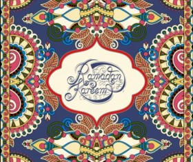 Muslim styles ramadan kareem background vector 04